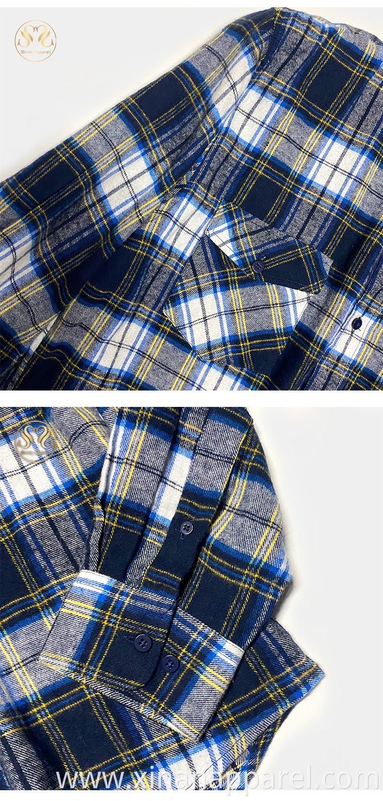 100 Cotton Twill Flannel Shirts